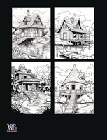 Coastal Retreats: Boathouse Coloring Book
