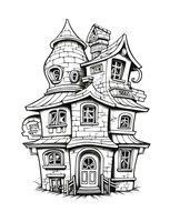 Fantasy Home Colours: Vibrant Houses Coloring Book