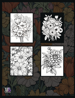 Blossoms in Bloom: A Garden Flowers Coloring Book