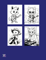 Cats & Beats: Jammin' with Rockin' Kitties Coloring Book
