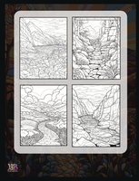 Colorful Horizons: Mosaic Landscape Coloring Book