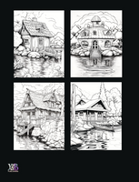 Harbor Heaven: Boathouse Bliss Coloring Book