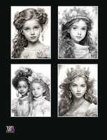 Regal Radiance: Little Princess Portraits Coloring Collection