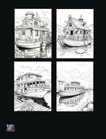 Cruise and Color: Houseboat Coloring Book
